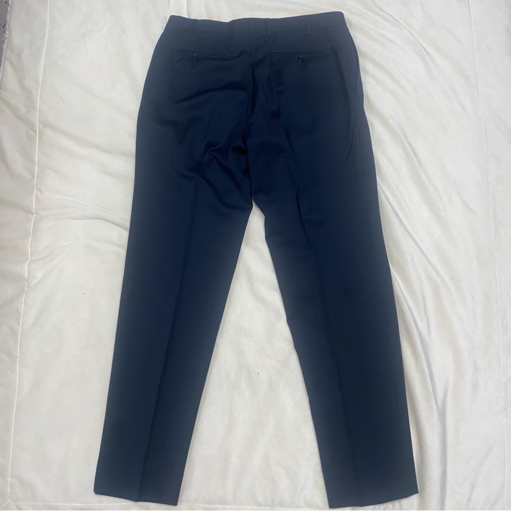 Canali Navy Dress Trousers, 34x32 - Picture 3 of 7